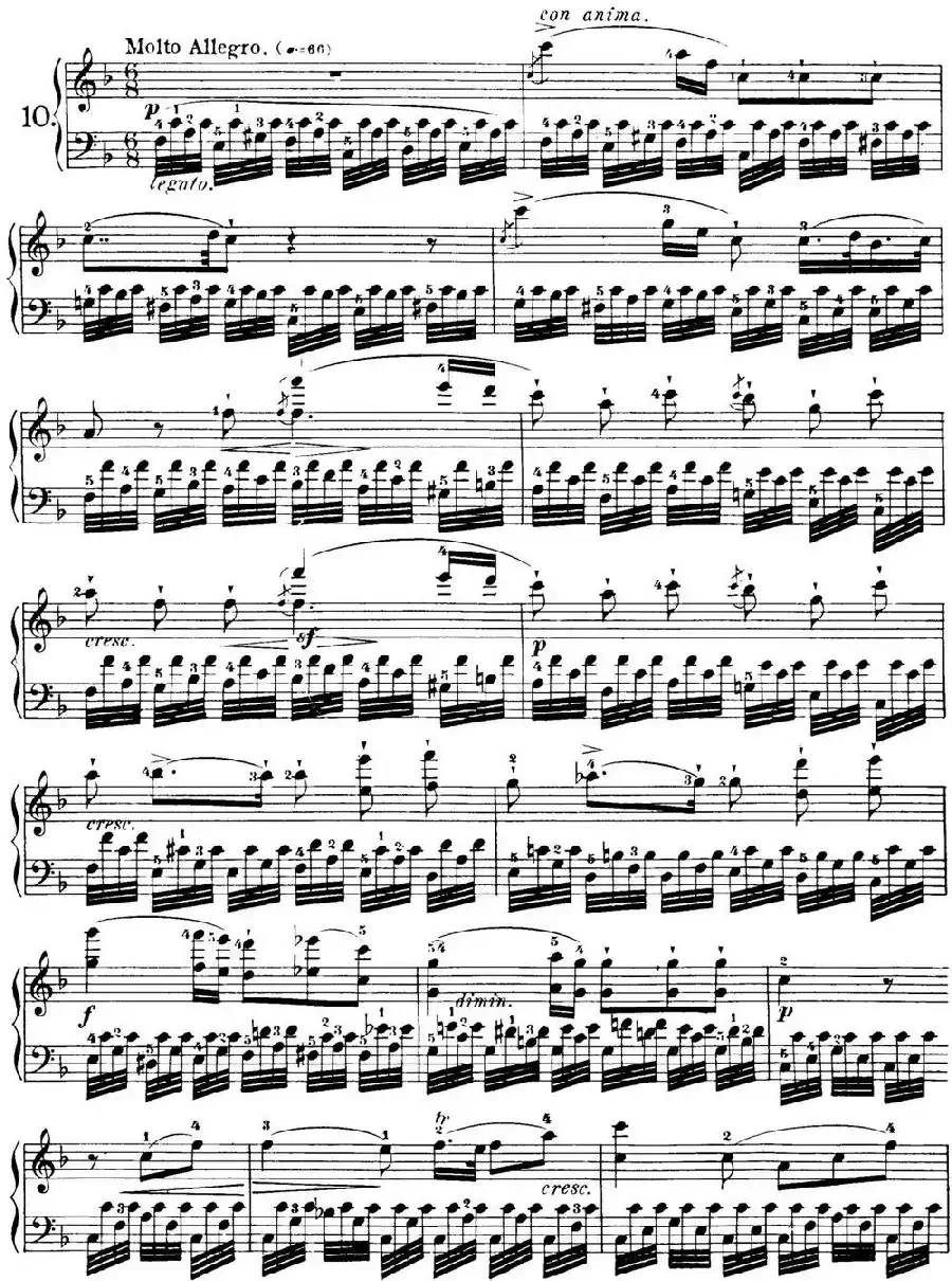 40首车尔尼Op.299钢琴快速练习曲（NO.10）