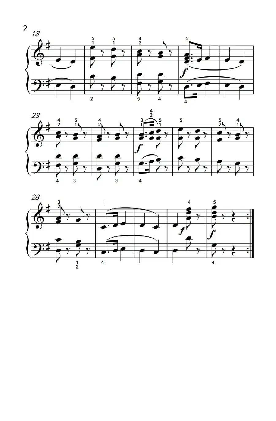 第二级 1.军队进行曲(中央音乐学院 钢琴(业余)考级教程 1-3级)