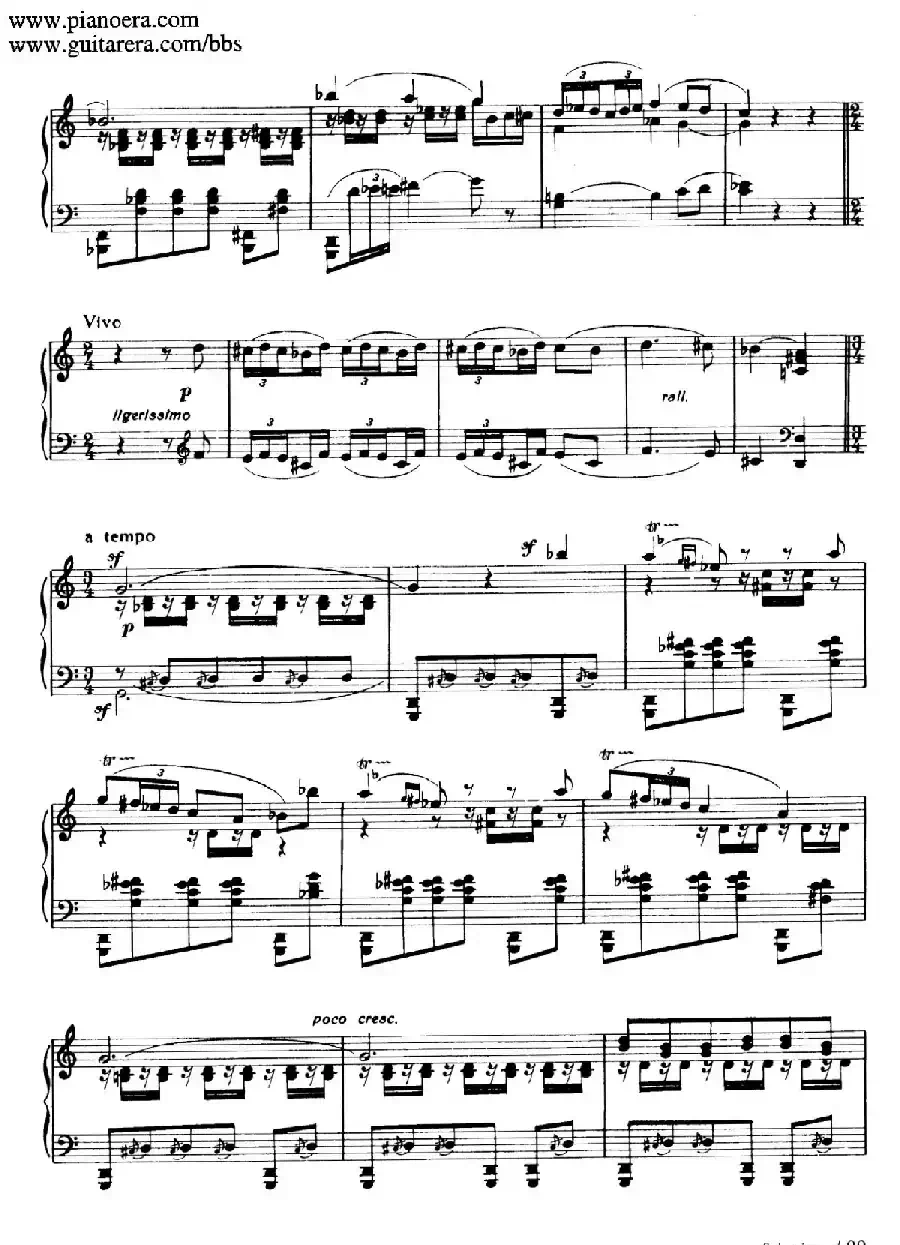Six Pieces on Spanish Folksongs H.125（6首西班牙民谣小品·6. 赞巴舞曲 Zambra）