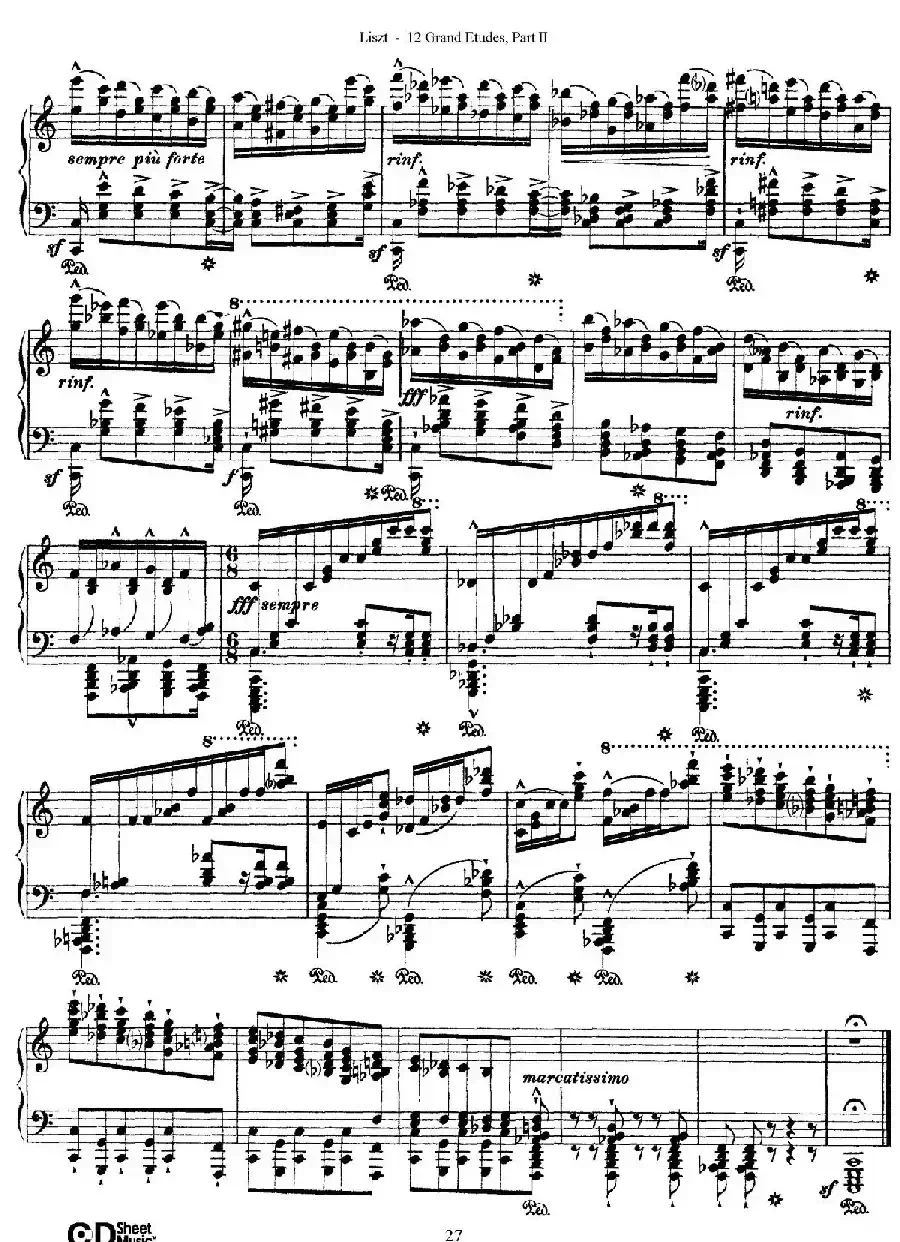 12 Grand Etudes S.137（12首华丽的练习曲·8）