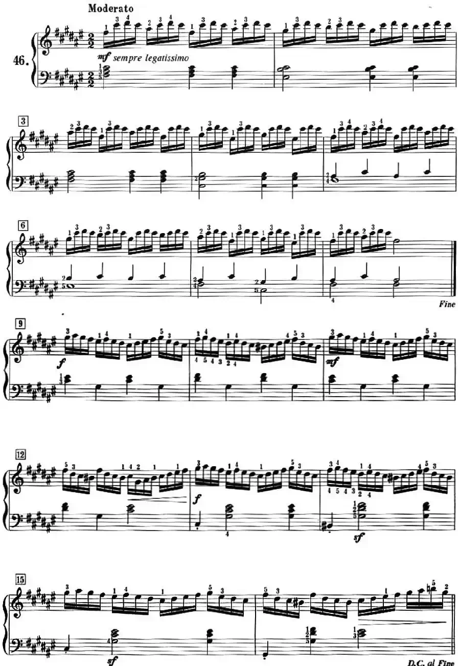 50首莱蒙钢琴练习曲 作品37（NO.46）