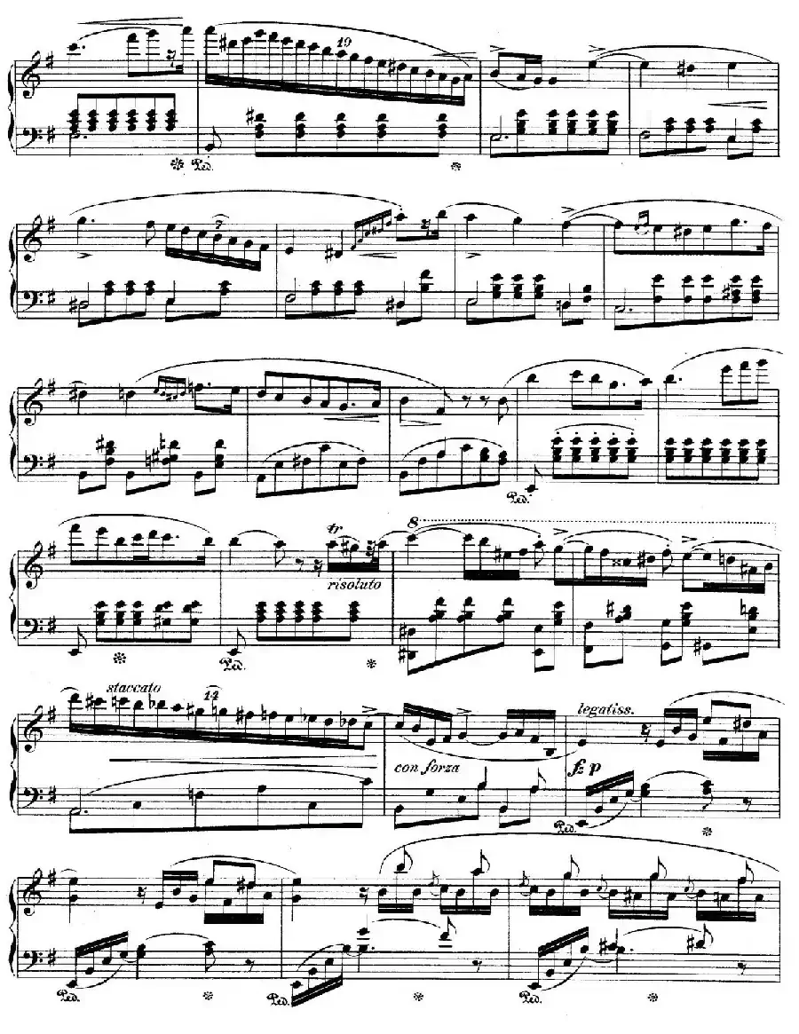 e小调第一钢琴协奏曲 Op.11（钢琴独奏版·第一乐章）