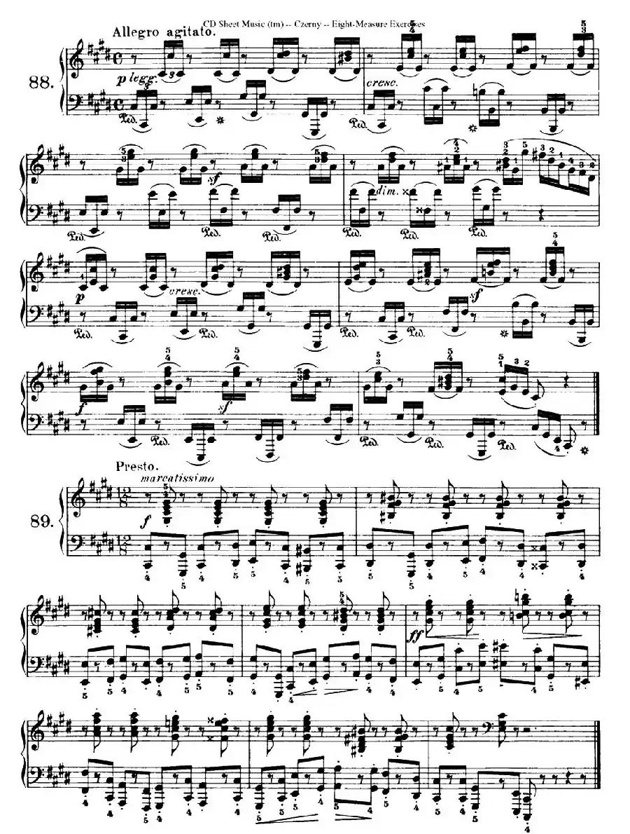 160 Eight- Measure Exercises.Op.821（车尔尼160首钢琴八小节练习曲（88——103））