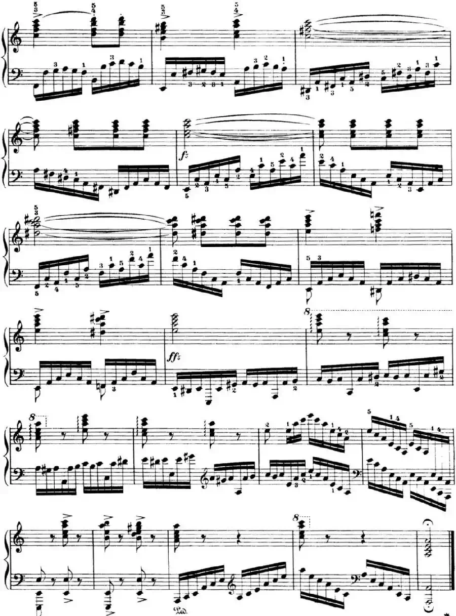 50首车尔尼Op.740钢琴手指灵巧技术练习曲(NO.41)