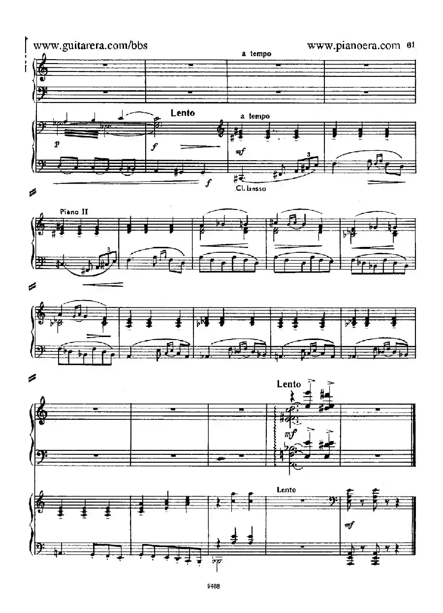 Piano Concerto in D-flat Major Op.37（降D大调钢琴协奏曲·Ⅱ·双钢琴）