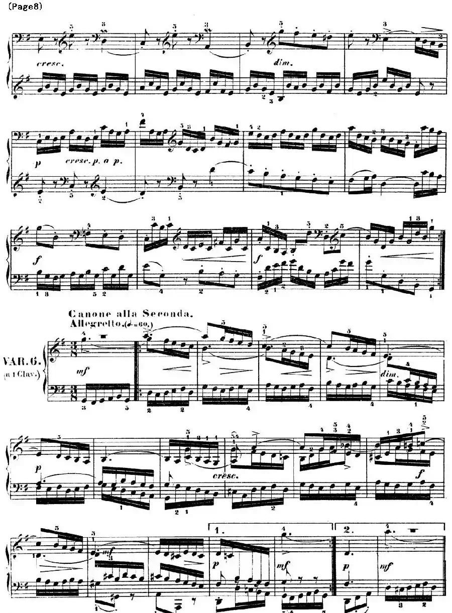 哥德堡变奏曲 巴赫 Goldberg Variationen BWV988