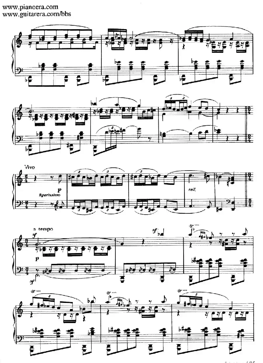 Six Pieces on Spanish Folksongs H.125（6首西班牙民谣小品·6. 赞巴舞曲 Zambra）