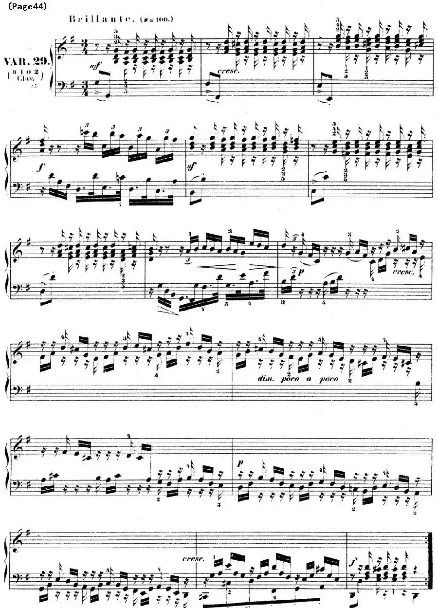 哥德堡变奏曲 巴赫 Goldberg Variationen BWV988