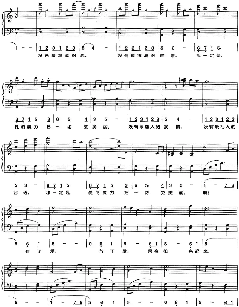 有了爱（钢琴弹唱）