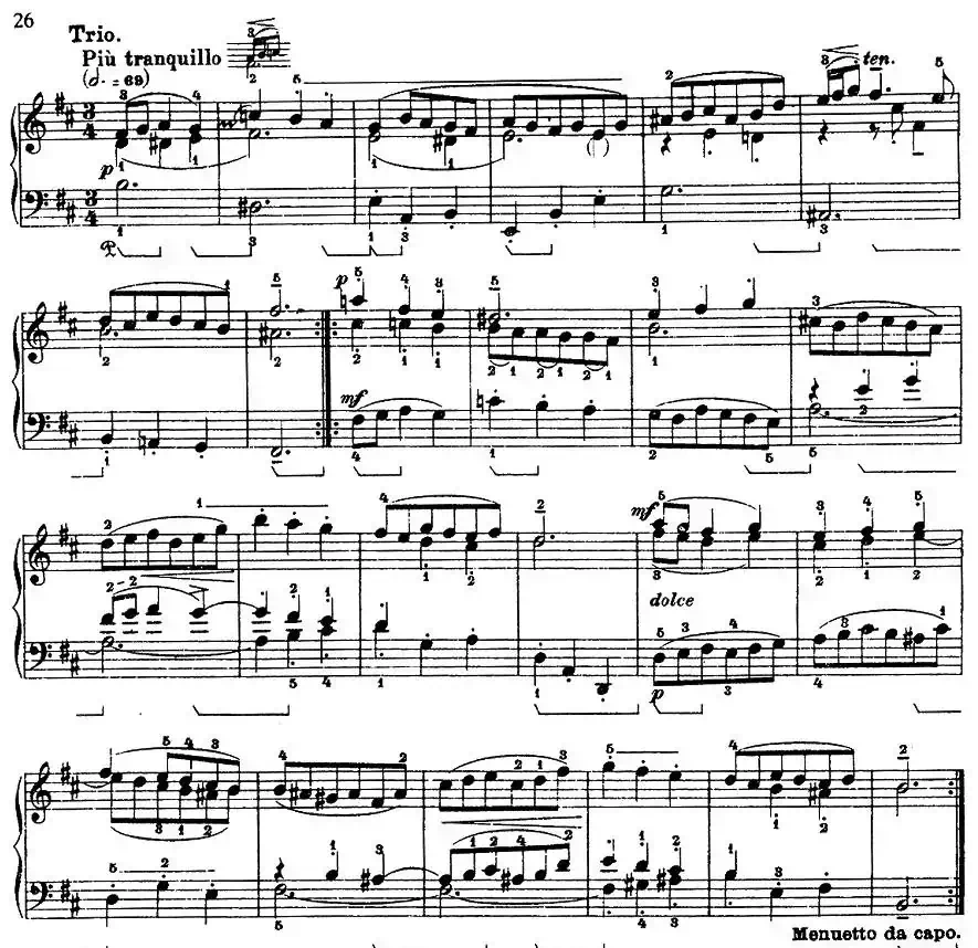 第三组曲:b小调·小步舞