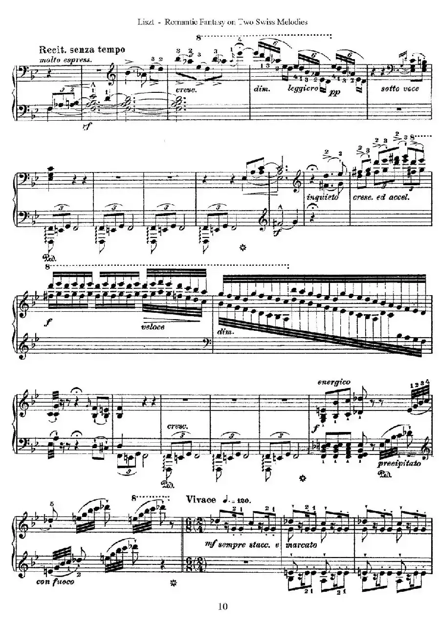 Romantic Fantasy on 2 Swiss Melodies Op.5（浪漫幻想曲）