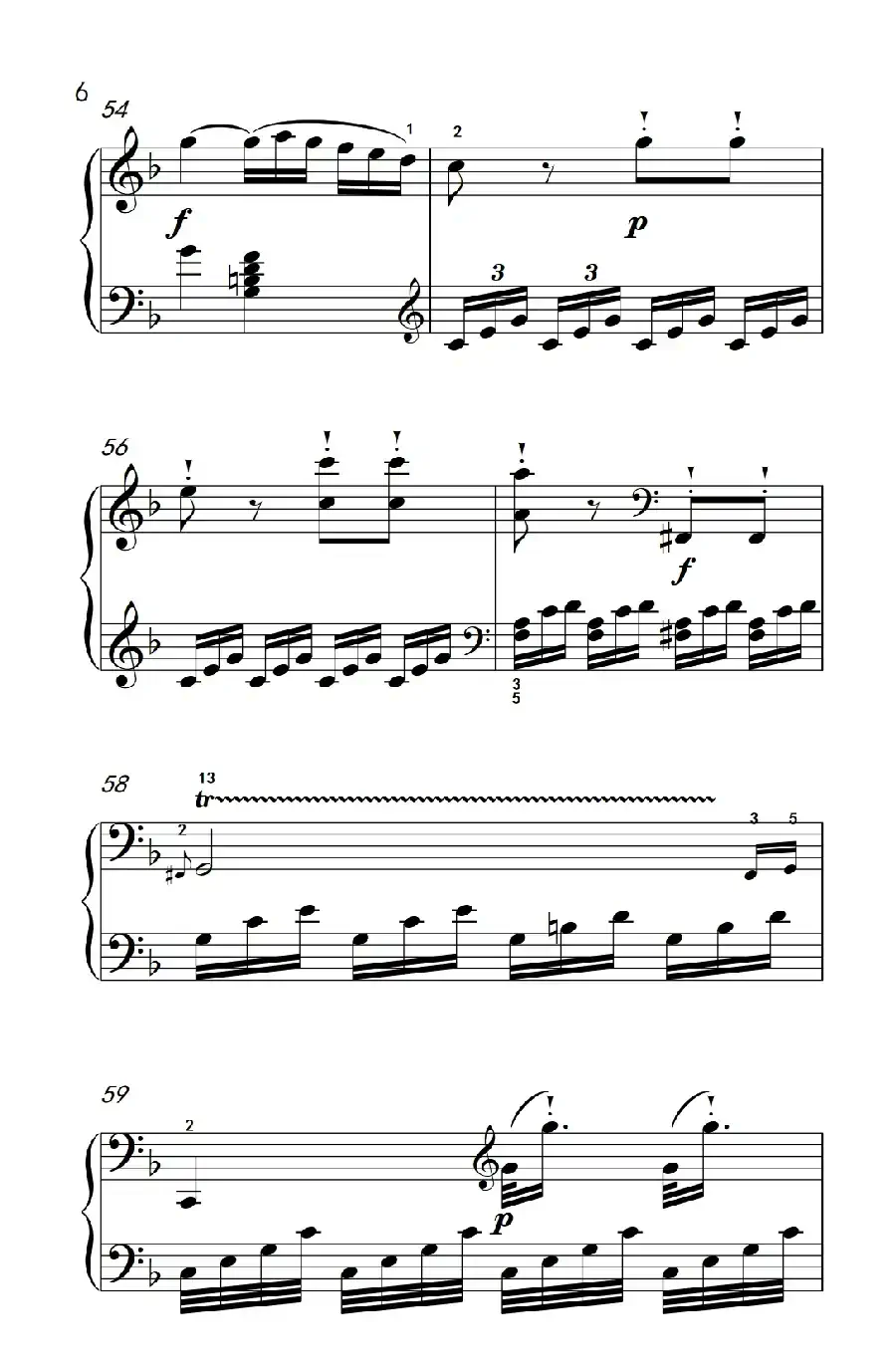 奏鸣曲 Opus 10 Nr.2 第一乐章（贝多芬奏鸣曲集 2）