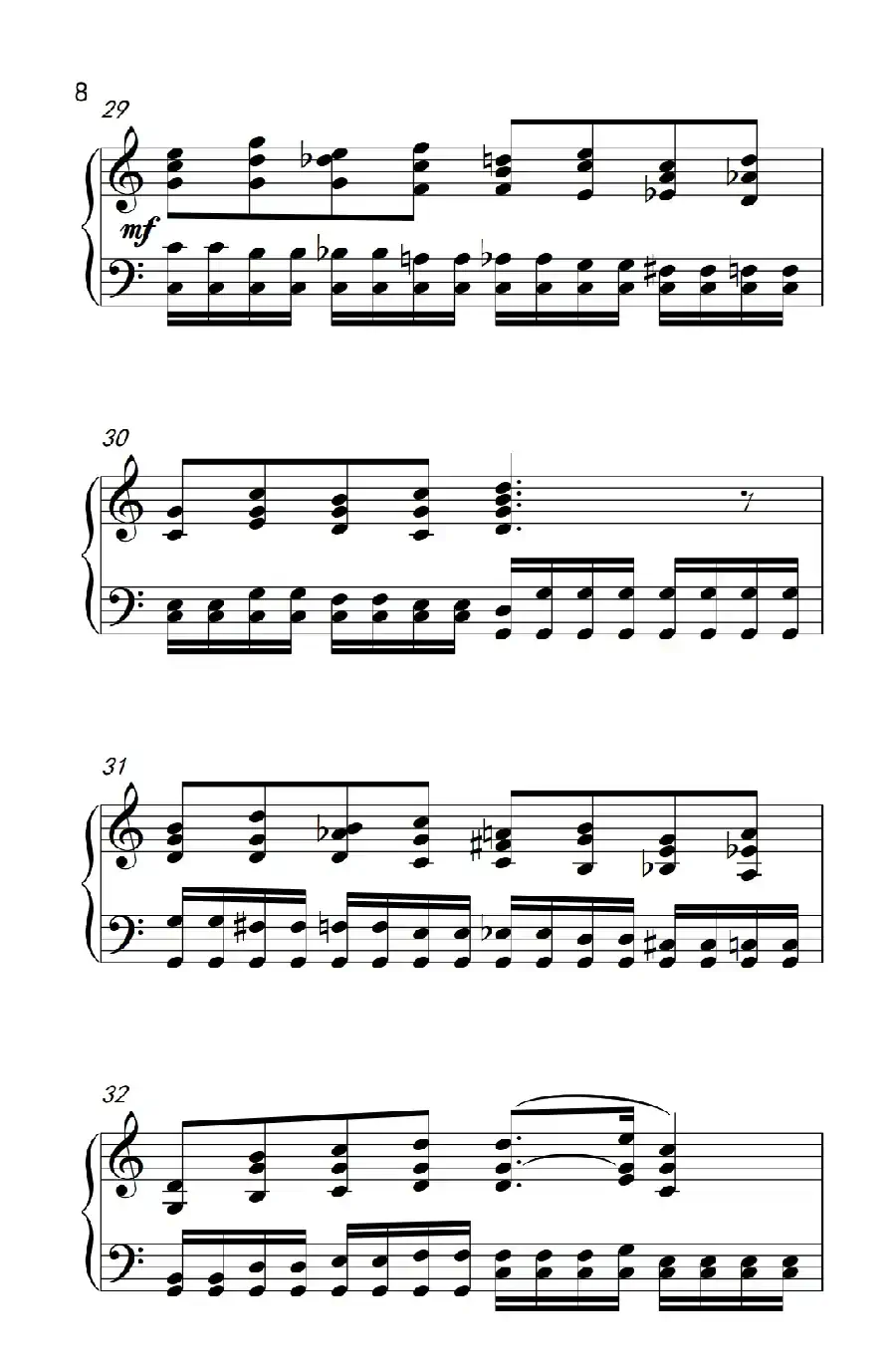 莫什科夫斯基 钢琴练习曲(第四首)