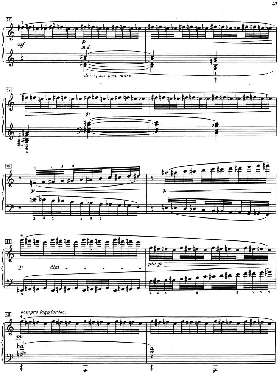 德彪西12首钢琴练习曲（7 半音阶练习v1.0 degrés chromatiques）