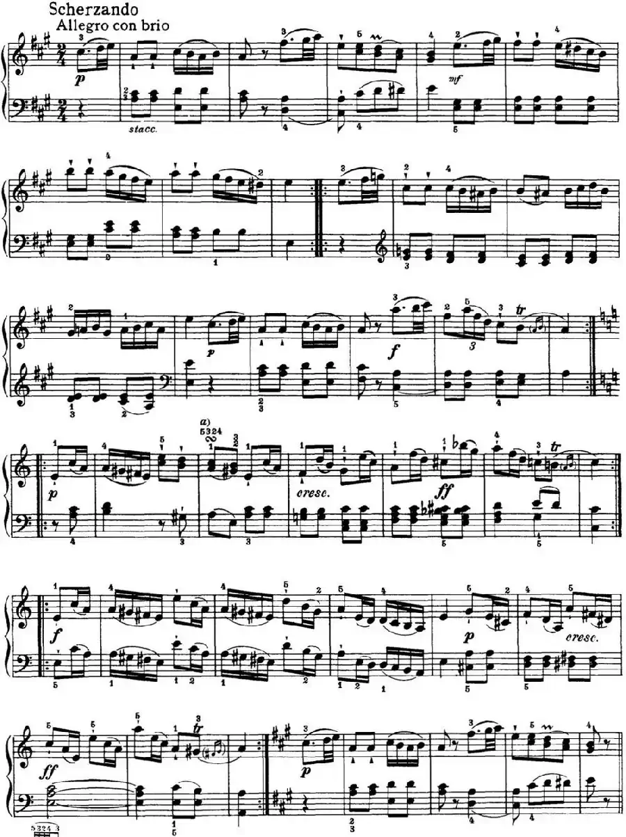 海顿 钢琴奏鸣曲 Hob XVI 36 in C-sharp minor