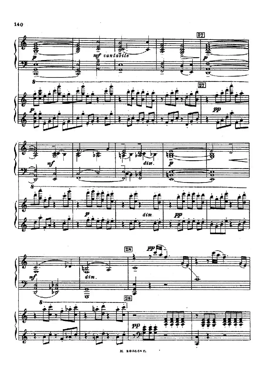 交响舞曲 Symphonic Dance Op.45（双钢琴）