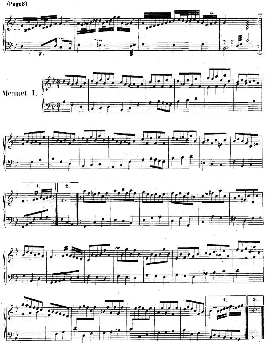 帕蒂塔6首德国组曲（No.1 降B大调 巴赫 Partita B-flat Major BWV825）