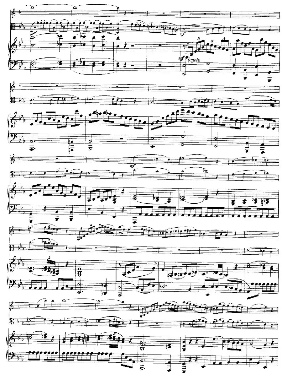 Piano Trio no.2 in E-flat Major K.498（降E大调钢琴三重奏）