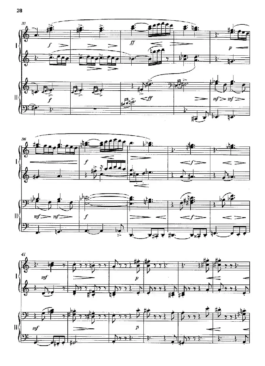 Vier Bagatellen Op.70（4首小品·Ⅳ·四手联弹）