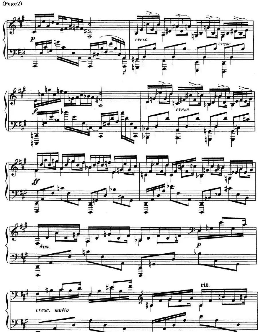 斯克里亚宾12首钢琴练习曲 Op8（No.2 Alexander Scriabin Etudes）