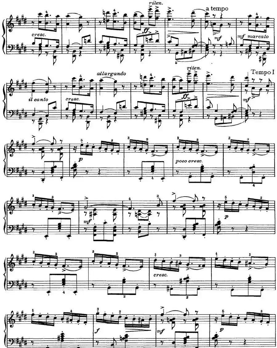 柴可夫斯基18首钢琴小品Op.72（3.Tendres reproches）
