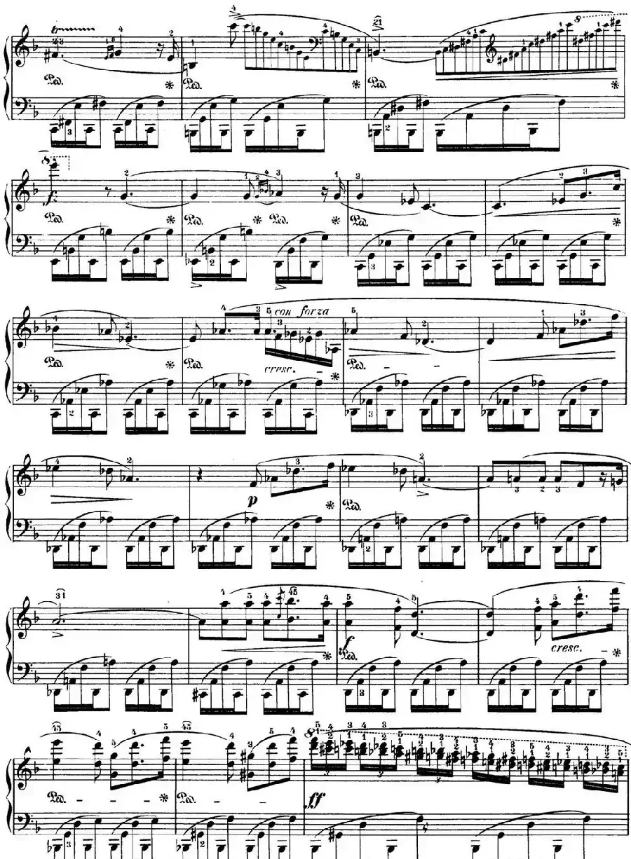 肖邦 24首钢琴前奏曲 Op.28 No.24 D小调