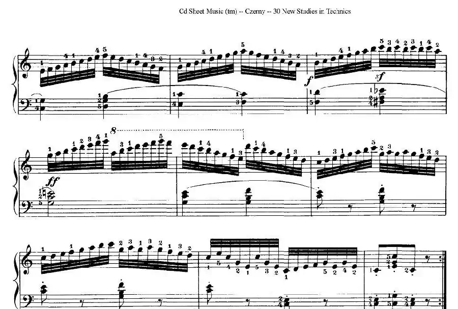 Czerny - 30 New Studies - 8（车尔尼Op849 - 30首练习曲）
