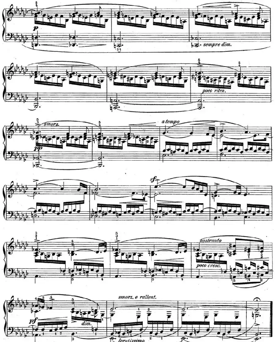 肖邦练习曲6 Op.10 No.6 降e小调 Eb minor