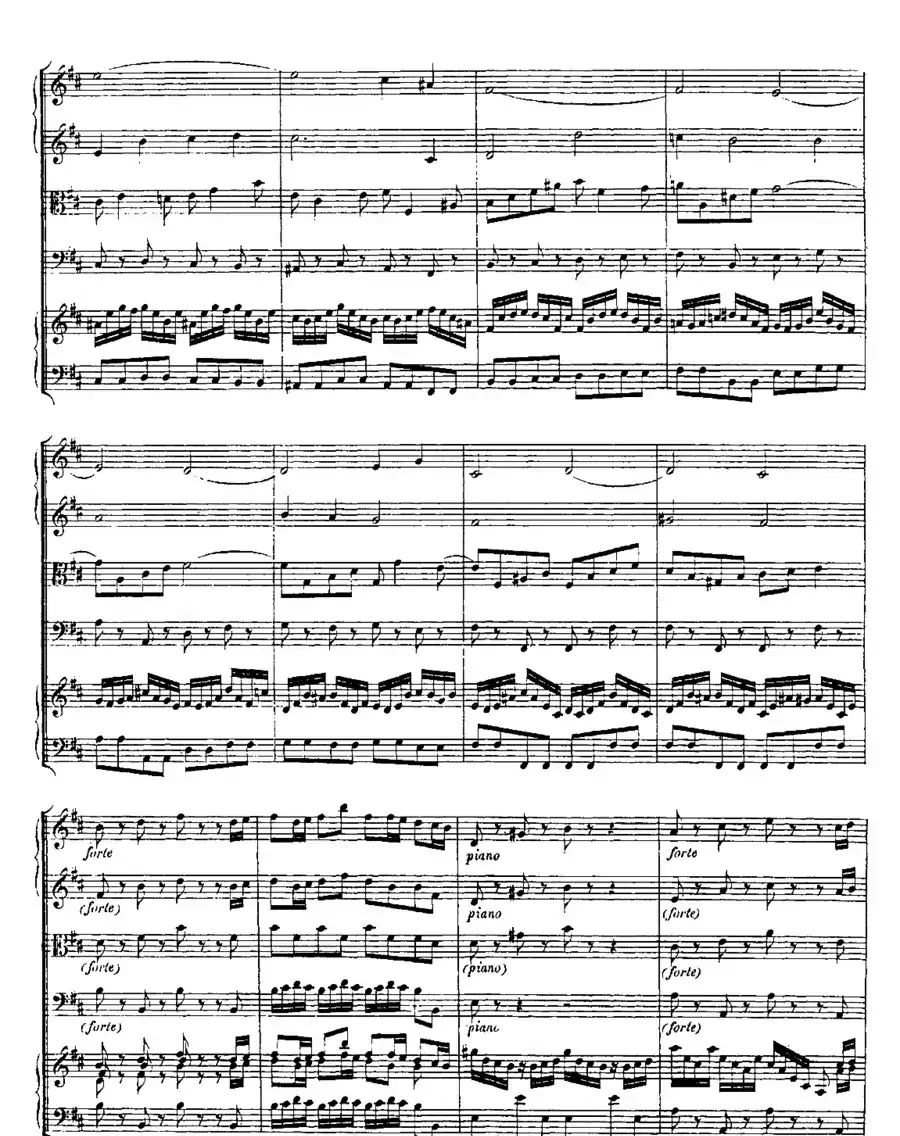 Harpsichd Concerto in D Maj BWV 1054（D大调第三号古钢琴协奏曲·总谱）