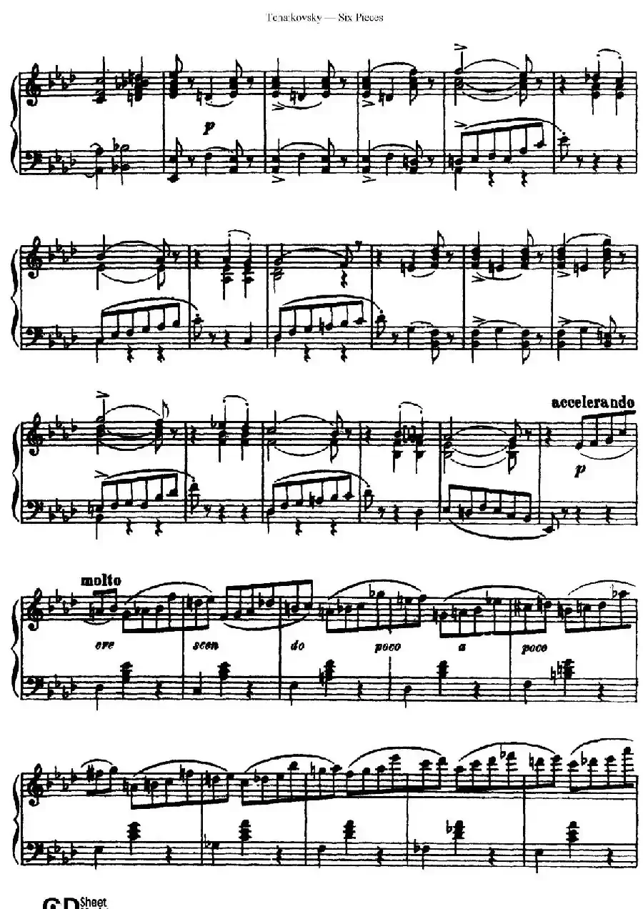 Six Pieces Op.51（6首小品·1）