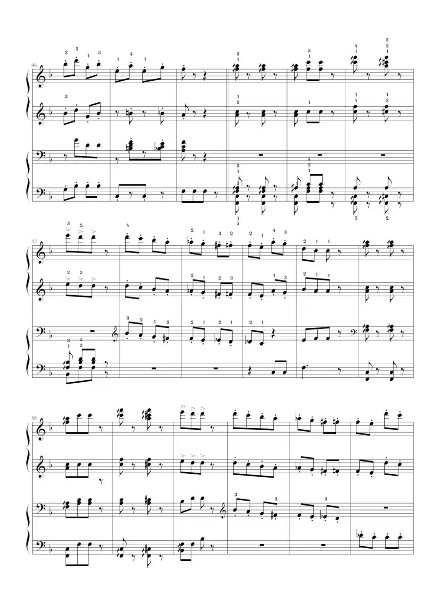 拨弦拨尔卡舞曲(四手联弹)