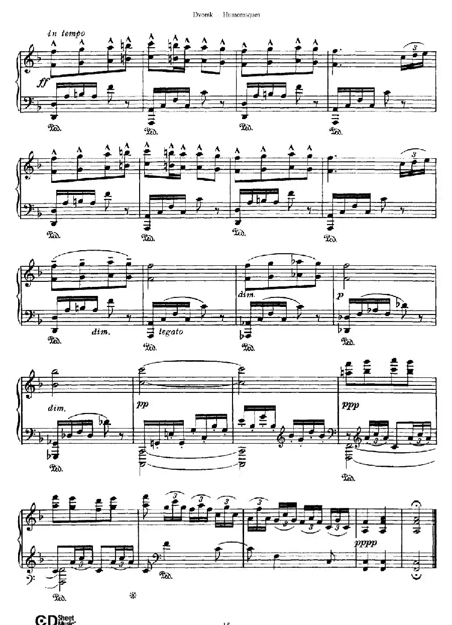 8 Humoresques Op.101（8首幽默曲·4）