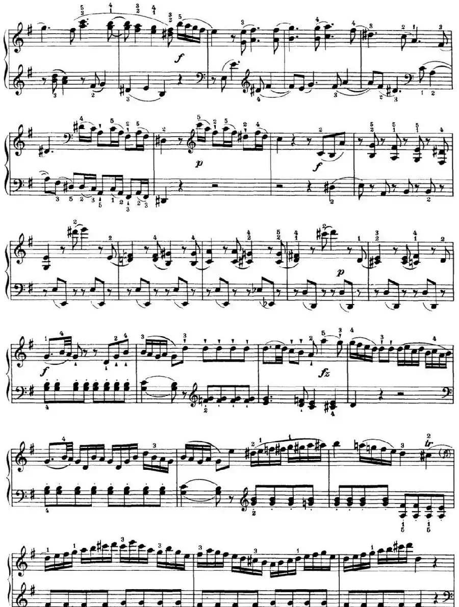 海顿 钢琴奏鸣曲 Hob XVI 40 in G major