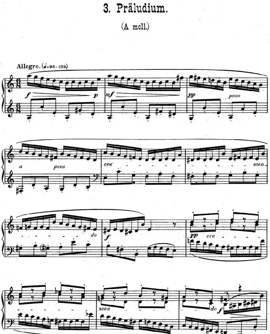 6 Preludes and Fugues Op.99（6首前奏曲与赋格·3）