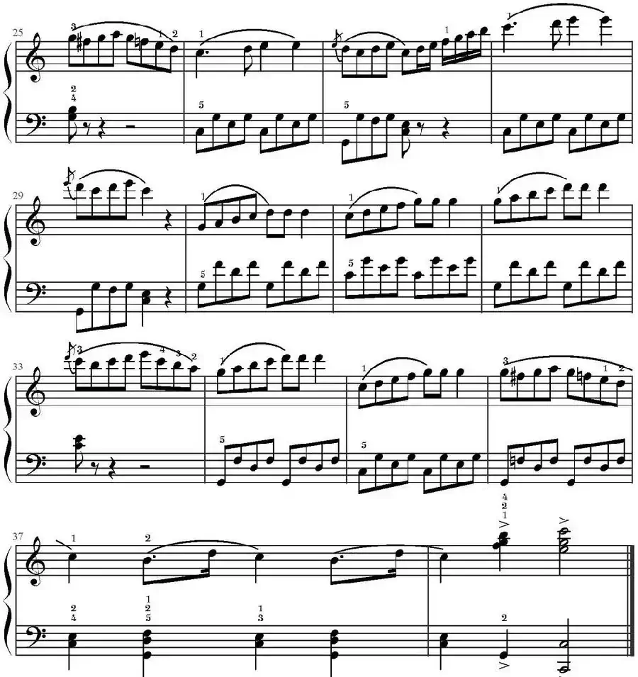 法国民间曲调小奏鸣曲 第一乐章(云雀)