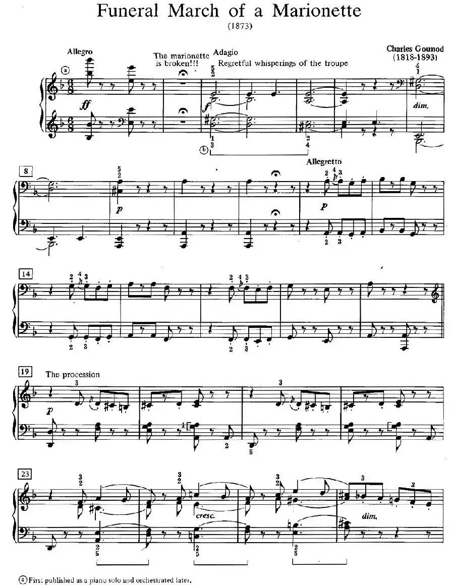 Funeral March Of A Marionette（木偶的葬礼进行曲）