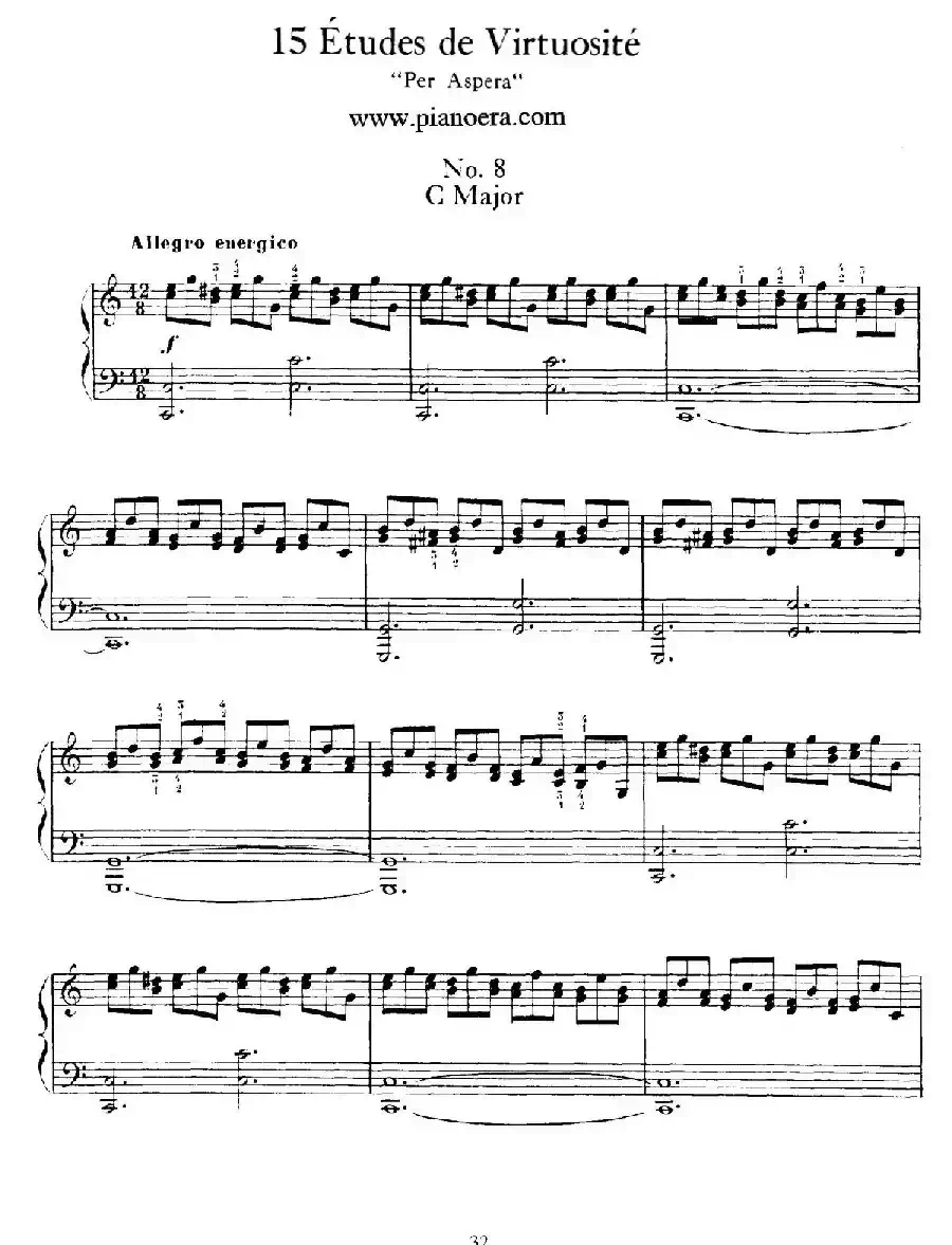15 Etudes de Vortuosite Op.72（15首辉煌练习曲·8）