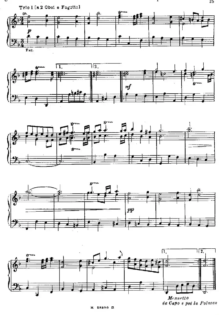 Brandenburg Concerto No.1 in F Major BWV 1046（F大调第一勃兰登堡协奏曲·第四乐章）
