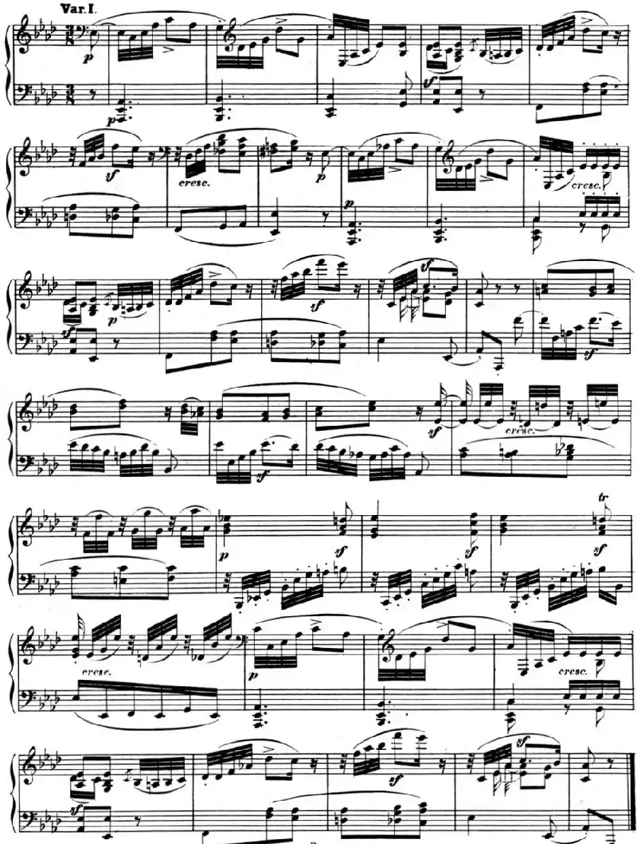 贝多芬钢琴奏鸣曲12 葬礼进行曲 降A大调 Op.26 A-flat major