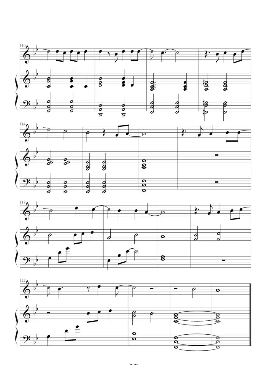 because of you(韩剧《冬季恋歌》插曲)(钢琴伴奏谱)