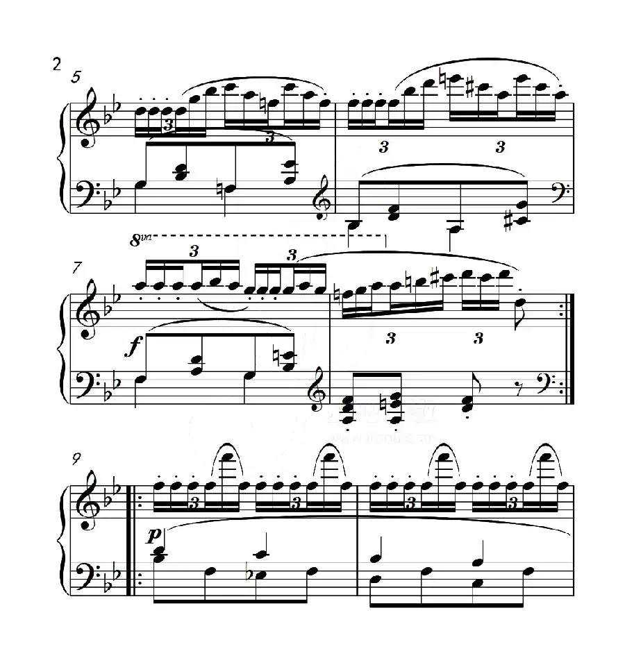 第五级A组 练习曲(中国音乐学院钢琴考级作品1~6级)