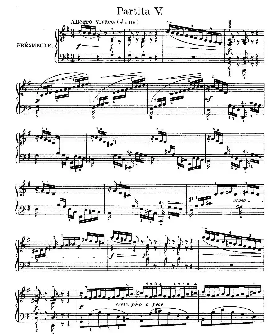 Six Partitas BWV 825-830（6首帕蒂塔·5）