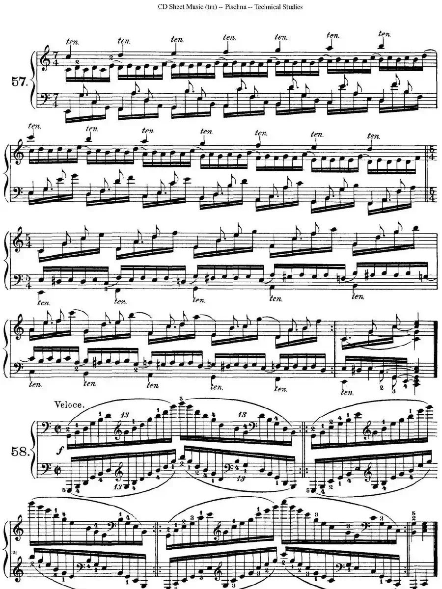 Technical Studies 60 Progressive Exercises （60首钢琴循序渐进练习曲 P91——99）