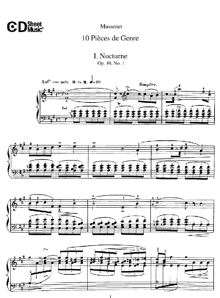 Dix Pièces de Genre Op.10（10首个性小品·Ⅰ）