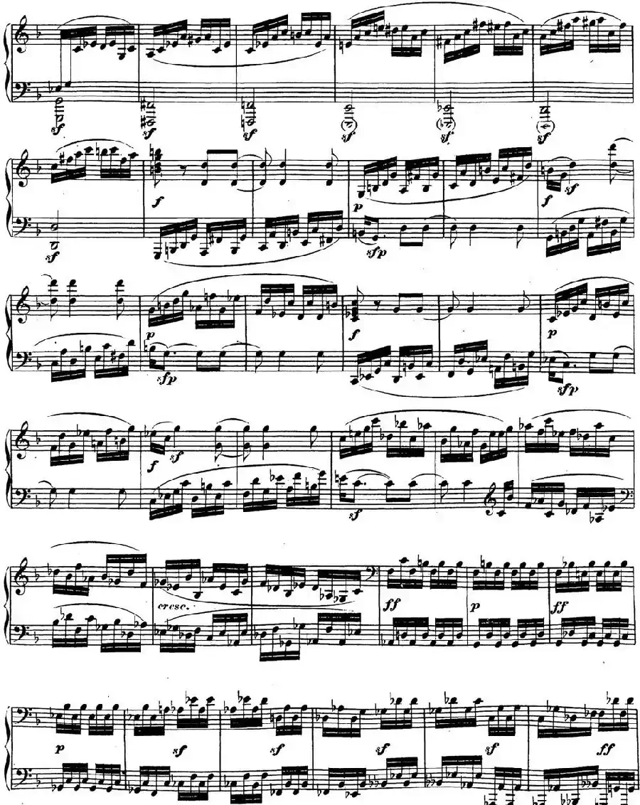 贝多芬钢琴奏鸣曲22 F大调 Op.54 F major