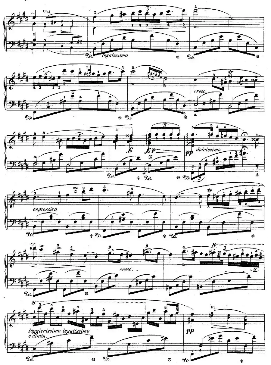 e小调第一钢琴协奏曲 Op.11（钢琴独奏版·第二乐章）
