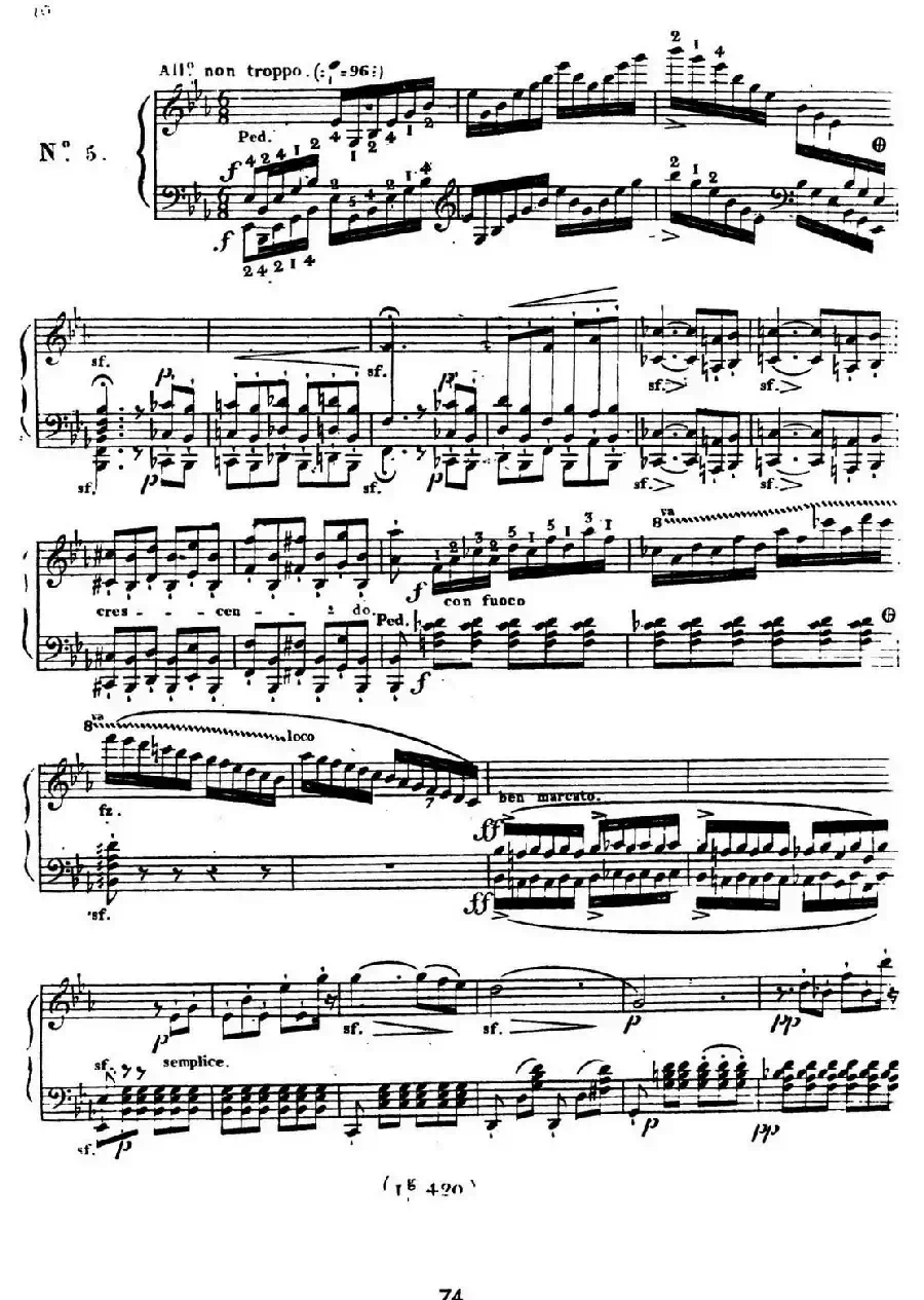 24 Exercices et Preludes Op.21（24首前奏练习曲·5）