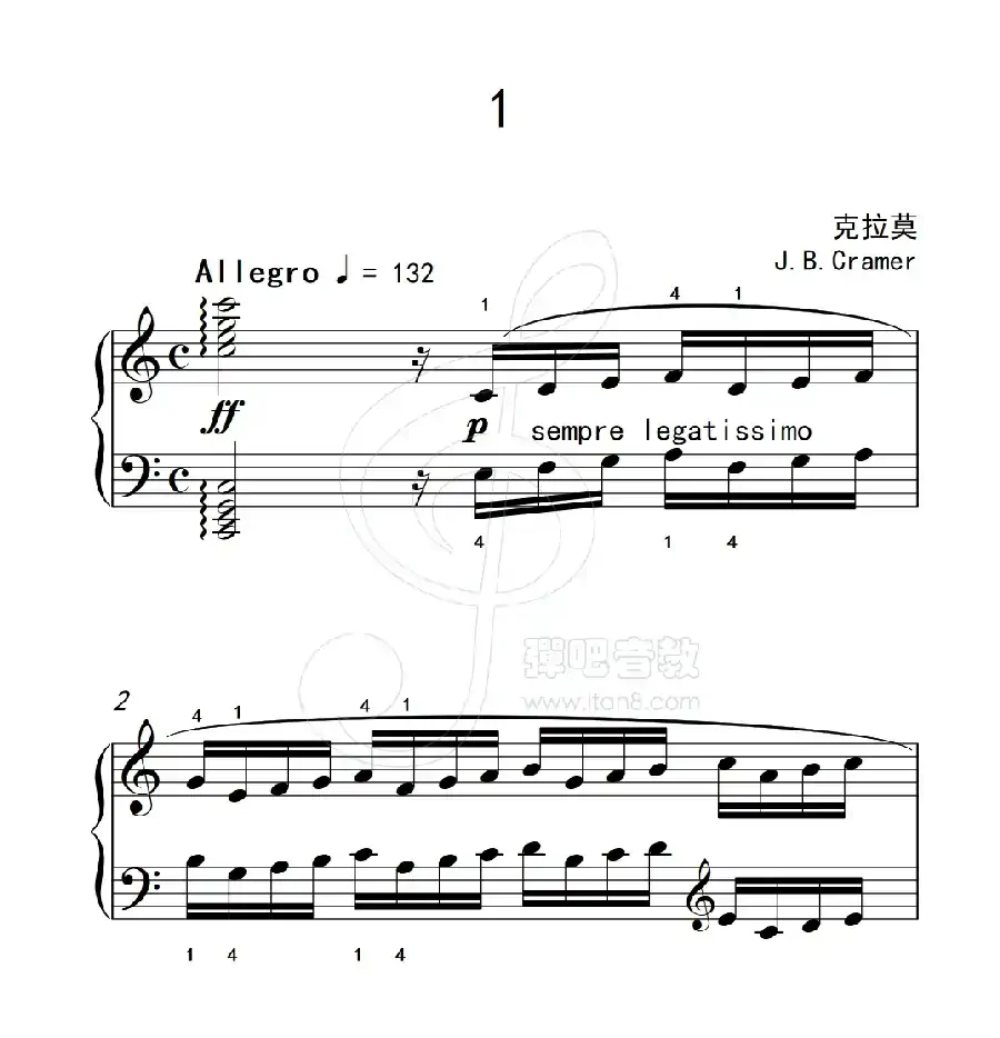 练习曲 1(克拉莫钢琴练习曲60首)