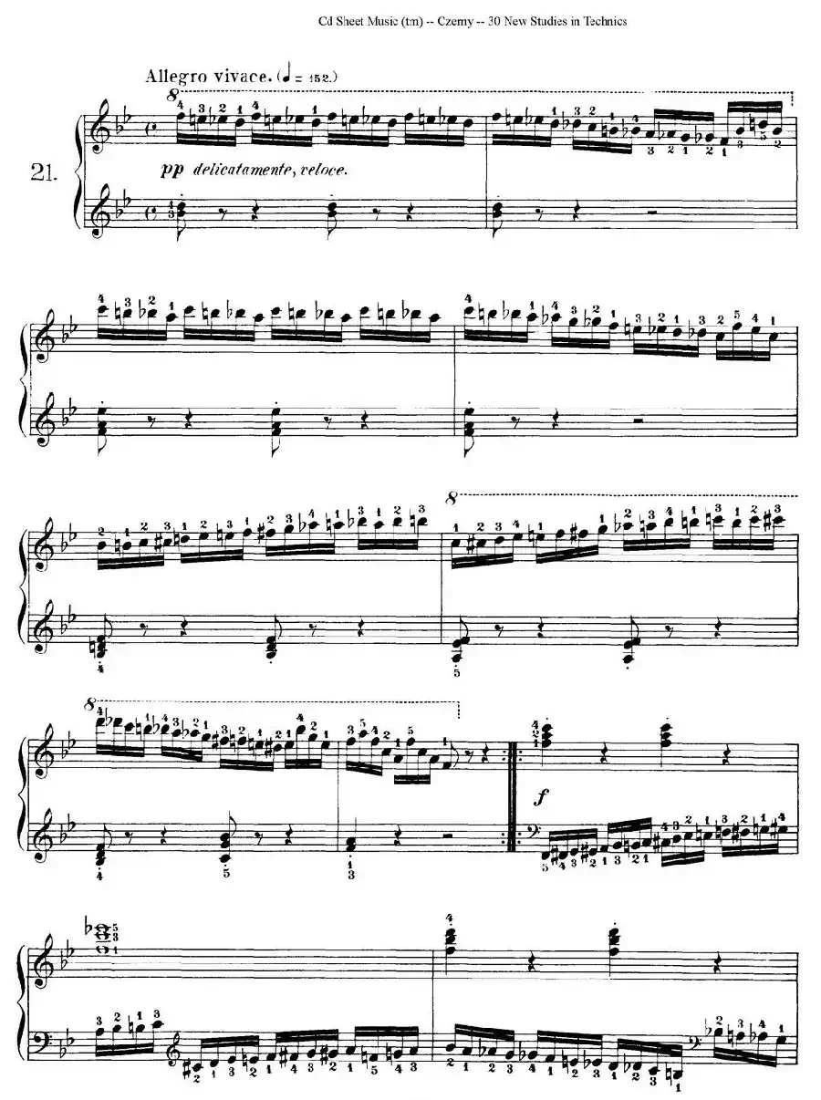 Czerny - 30 New Studies - 21（车尔尼Op849 - 30首练习曲）