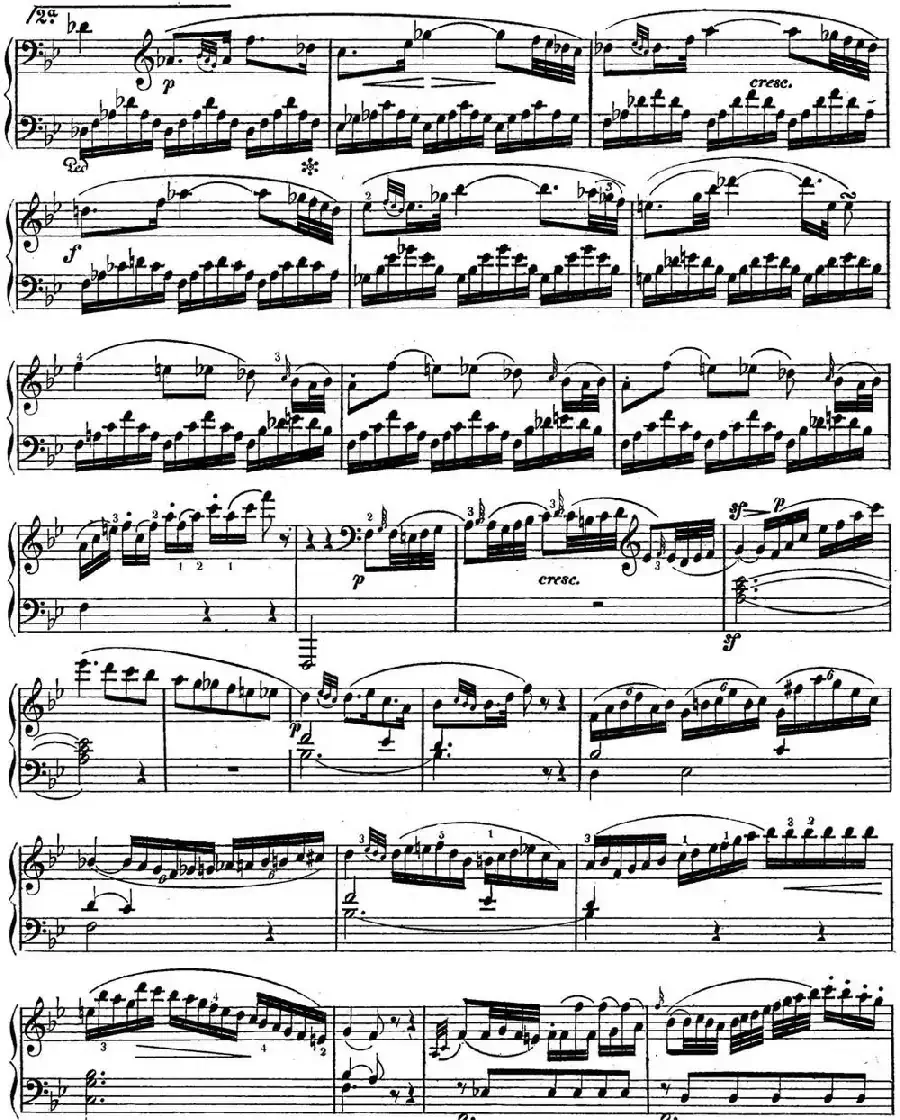 海顿 钢琴奏鸣曲 Hob XVI 49 in E-flat major